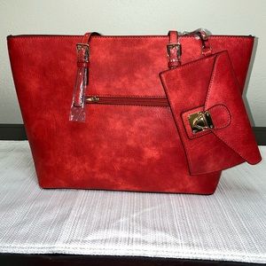 Red Hard Bottom Purse